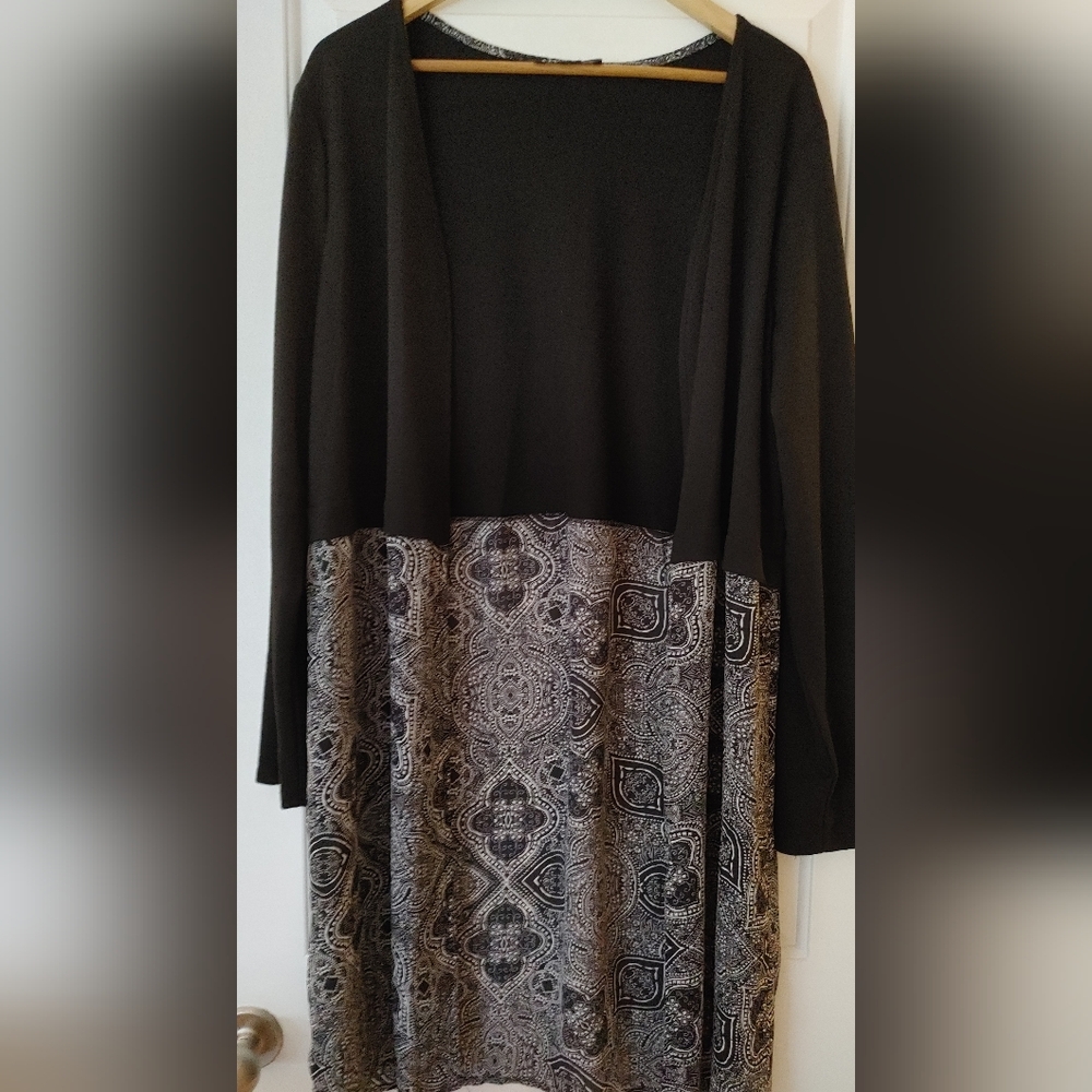 🩷Artizan Black Aztec Boho Cardigan ~ Size L